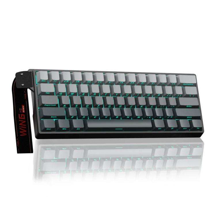 AULA WIN60HE Standard Edition 60 Keys RGB Wired Keyboard(Side Printed Black Gray Wood Magnetic Axis)