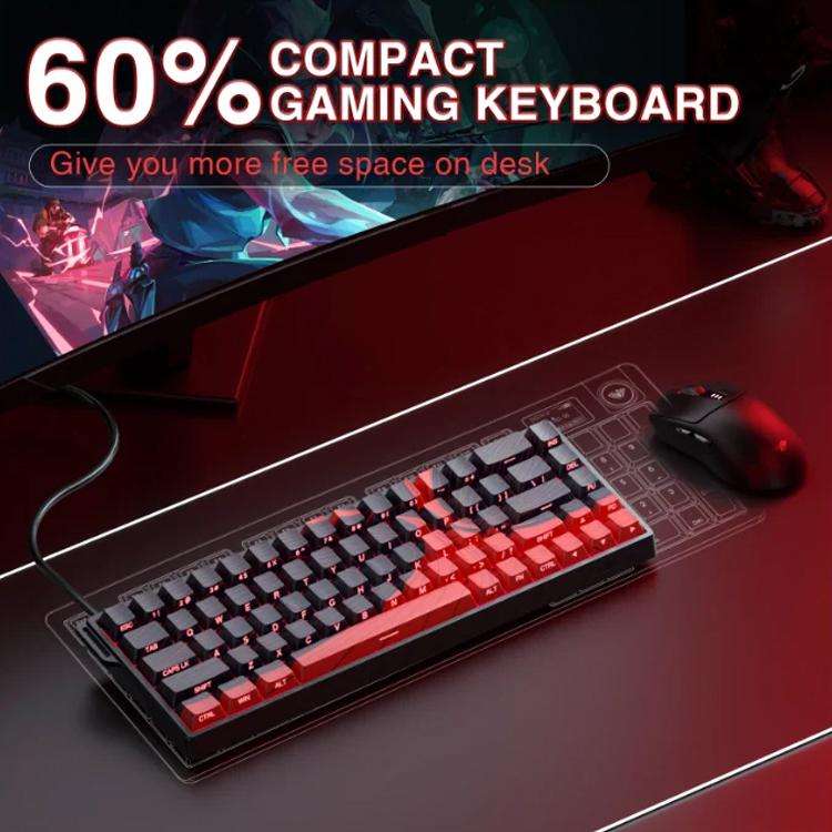 AULA WIN68HE MAX Version 68 Keys RGB Wired Keyboard(Red Wing Chun Magnetic Axis)