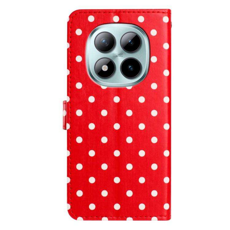 For Redmi Note 15 Pro+ 5G Global 163.3mm Small Dots Pattern Vegan Leather Phone Case(Red)