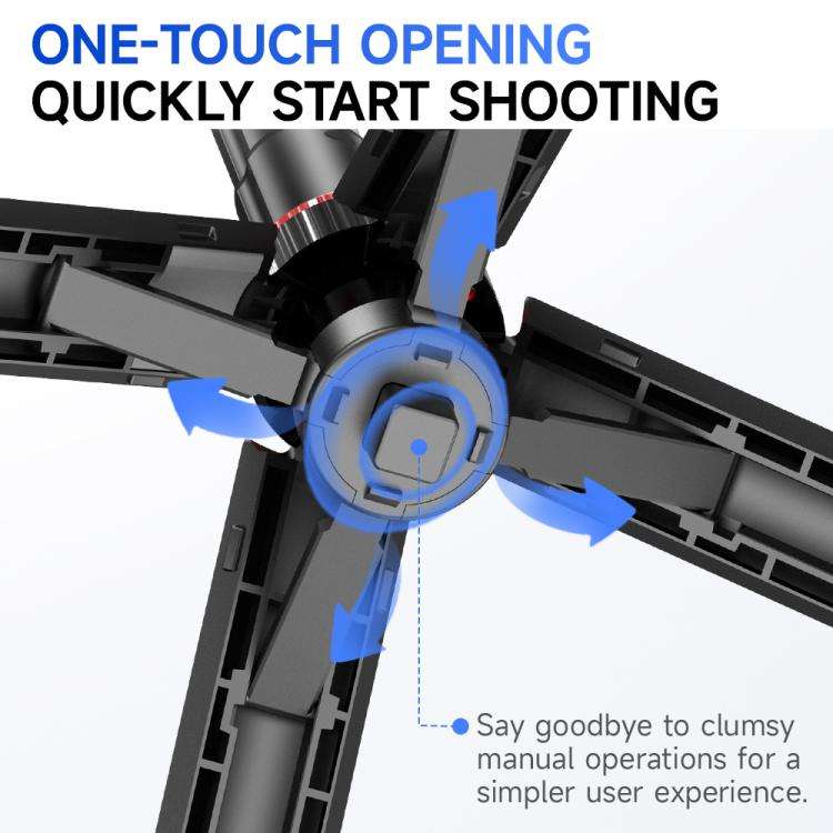 F07 410mm Mini Portable Wireless Remote Control Quadrapod Selfie Stick with 2pcs D9 Fill Lights(B...