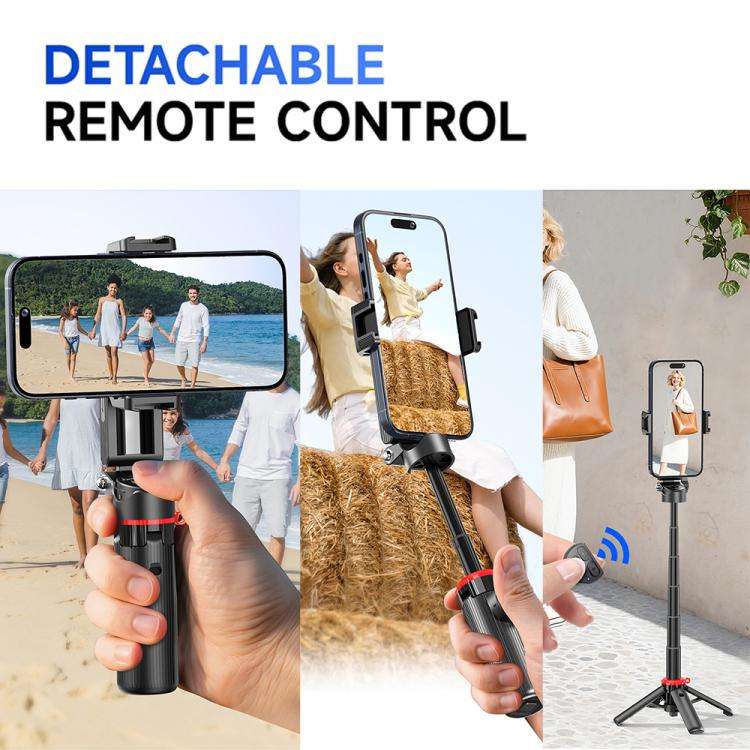 F07 410mm Mini Portable Wireless Remote Control Quadrapod Selfie Stick with 2pcs D9 Fill Lights(B...
