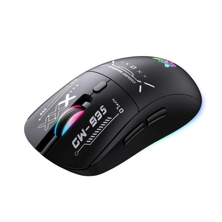 ONIKUMA CW935 12800DPI 2.4GHz + BT + Wired Tri-mode RGB Wireless Mouse(Black)