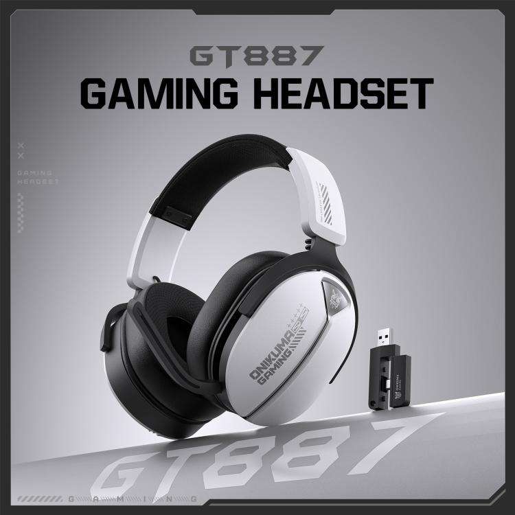 ONIKUMA GT887 Four-mode Bluetooth 2.4G Wired / Wireless Gaming Headset(White)