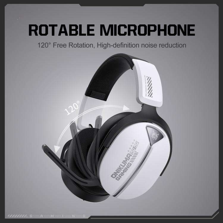 ONIKUMA GT887 Four-mode Bluetooth 2.4G Wired / Wireless Gaming Headset(White)