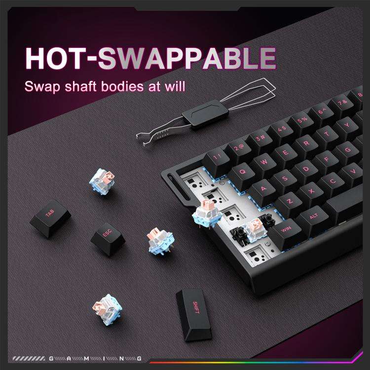 ONIKUMA MT603 68 Keys RGB Tri-mode Magnetic Switch Gaming Keyboard(Black)