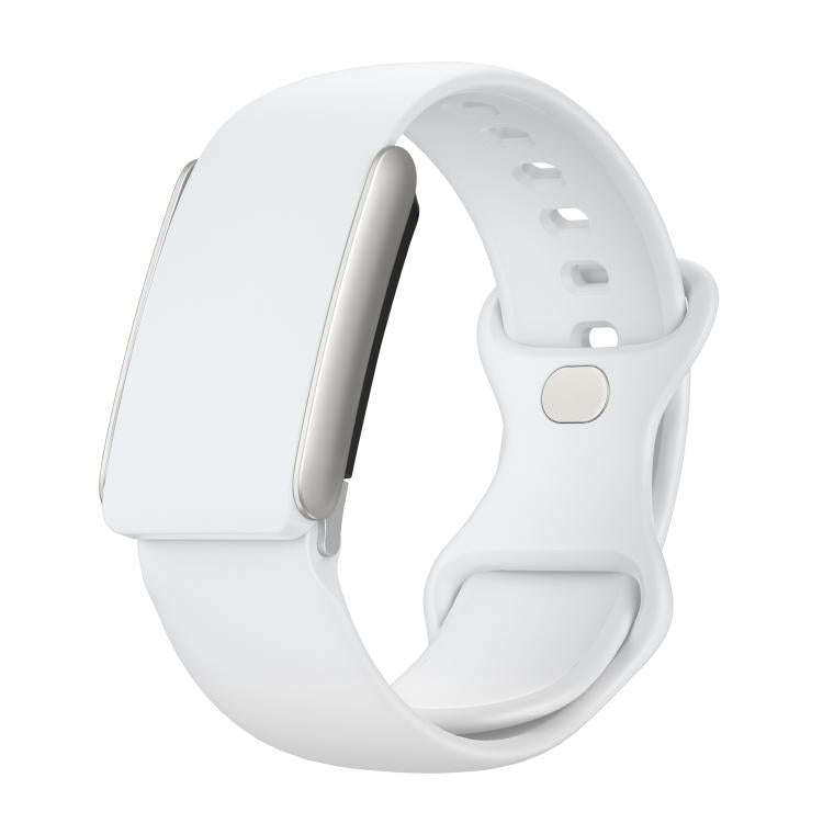 For WHOOP 5.0 Regular Solid Color Butterfly Buckle Silicone Watch Band(White)