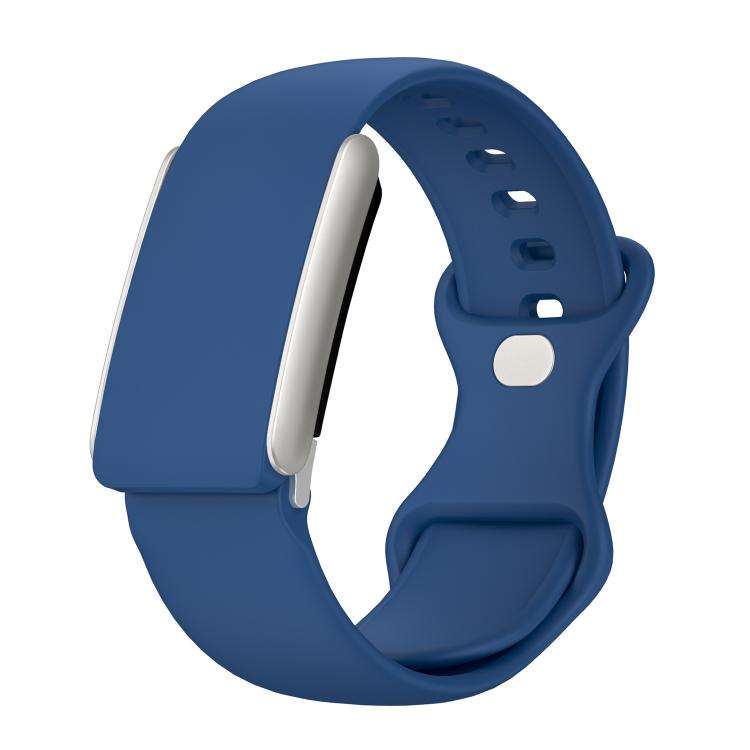 For WHOOP 5.0 Regular Solid Color Butterfly Buckle Silicone Watch Band(Blue)
