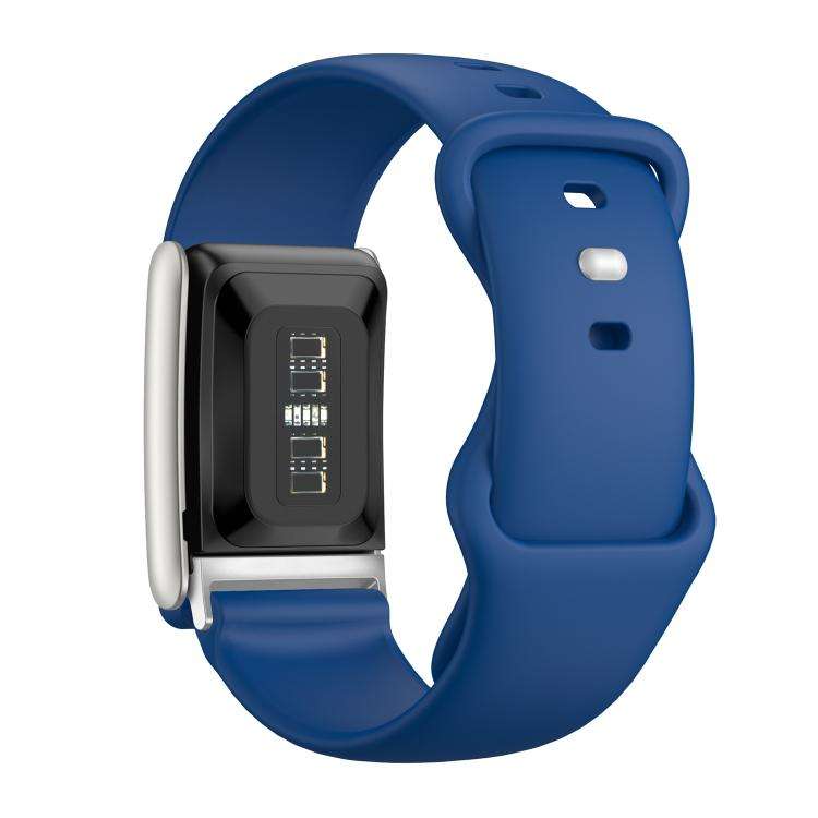 For WHOOP 5.0 Regular Solid Color Butterfly Buckle Silicone Watch Band(Blue)