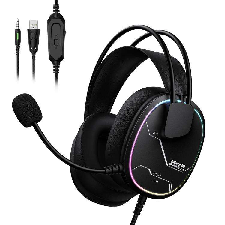 ONIKUMA X91 Over-ear Wired Earphone with Microphone(Black)