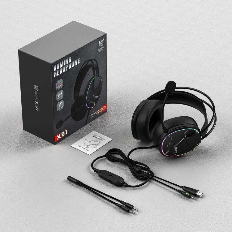 ONIKUMA X91 Over-ear Wired Earphone with Microphone(Black)