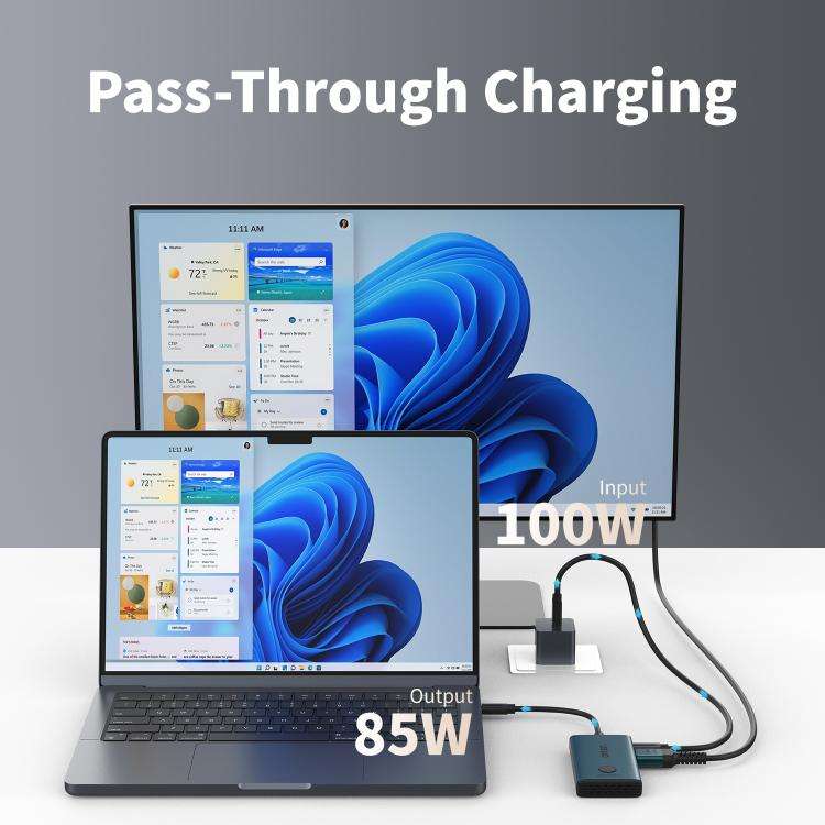 Onten UC935 USB-C / Type-C to DisplayPort, PD100W Portable DP Adapter with Instant Screen-Off(Pin...
