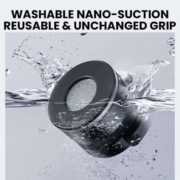 A9 Pro Foldable Clamp-type Nano Vacuum Magnetic 360-degree Rotation Car Phone Holder(Black)