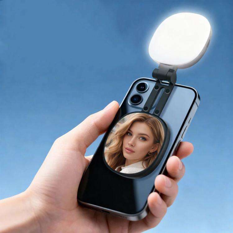 N01 Portable Mini Magnetic Mirror Fill Light(Black)
