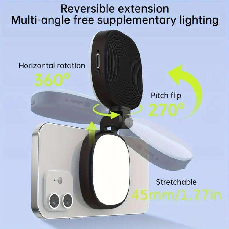 N01 Portable Mini Magnetic Mirror Fill Light(Black)