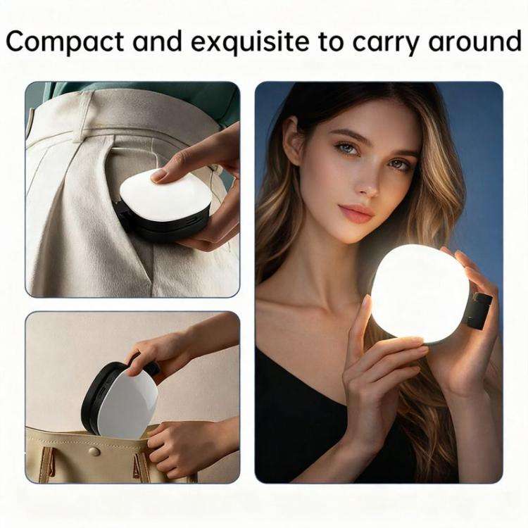 N01 Portable Mini Magnetic Mirror Fill Light(Black)
