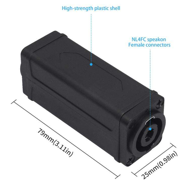 NL4FC Speakon Female to Female Speaker Connector Adapter(Black)