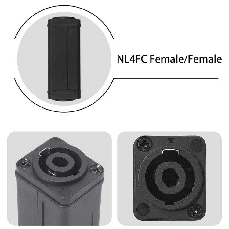 NL4FC Speakon Female to Female Speaker Connector Adapter(Black)