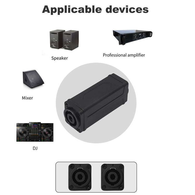 NL4FC Speakon Female to Female Speaker Connector Adapter(Black)