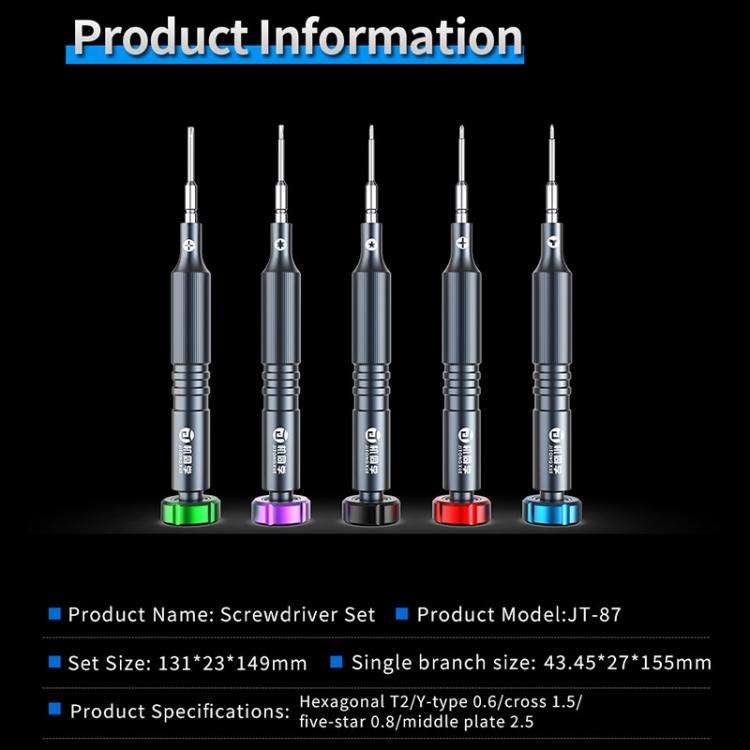 JTX JT-87 Anti-Slip Super Hard S2 Steel Precision 2D Screwdriver, Model:0.8