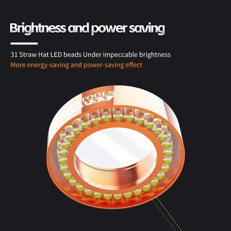 JTX S3 Aluminum Alloy 31Pcs High Brightness LED Microscope Dustproof Light Source
