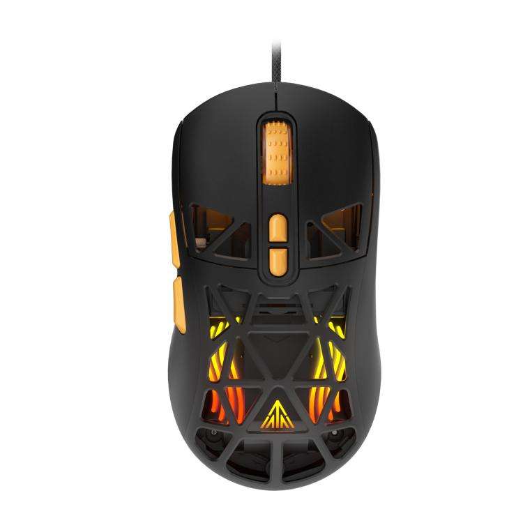 SOLAKAKA SM901 Hollow RGB Light Wired Gaming Mouse(Black)