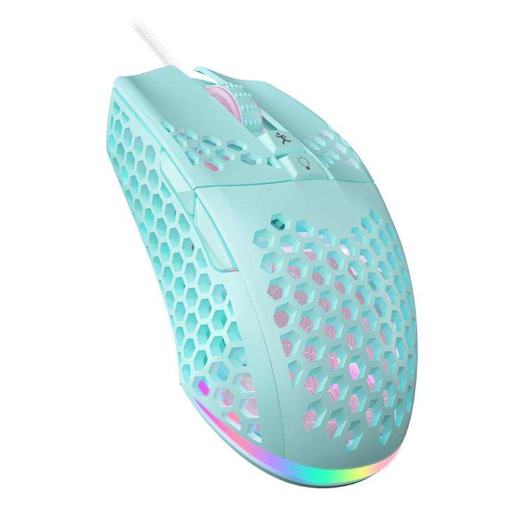 SOLAKAKA SM900 Honeycomb Hollow RGB Light Wired Gaming Mouse(Green)