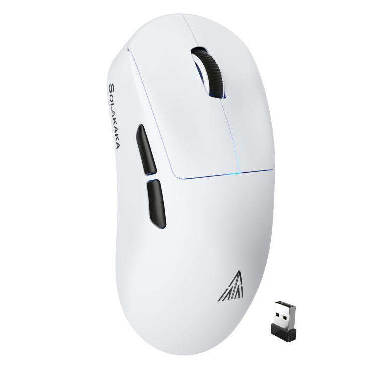 SOLAKAKA SM850 24000DPI 2.4GHz + BT + Wired Tri-mode Wireless Mouse(White)