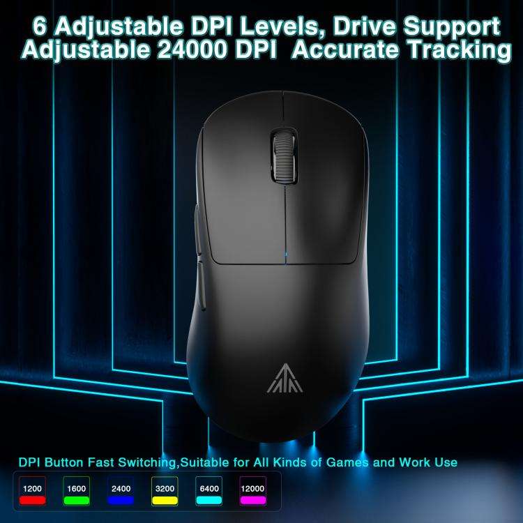 SOLAKAKA SM850 24000DPI 2.4GHz + BT + Wired Tri-mode Wireless Mouse(Black)