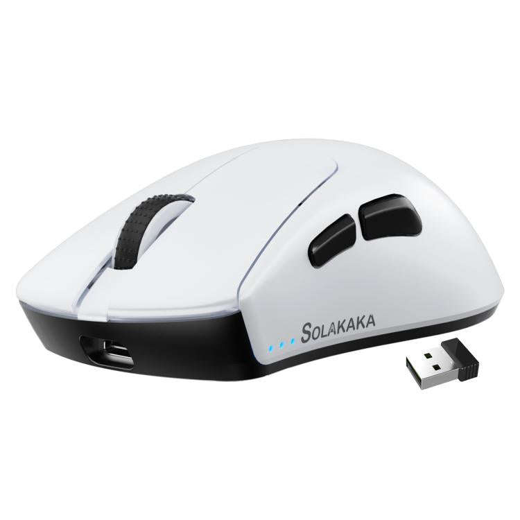 SOLAKAKA SM805 24000DPI 2.4GHz + BT + Wired Tri-mode Wireless Mouse(White)
