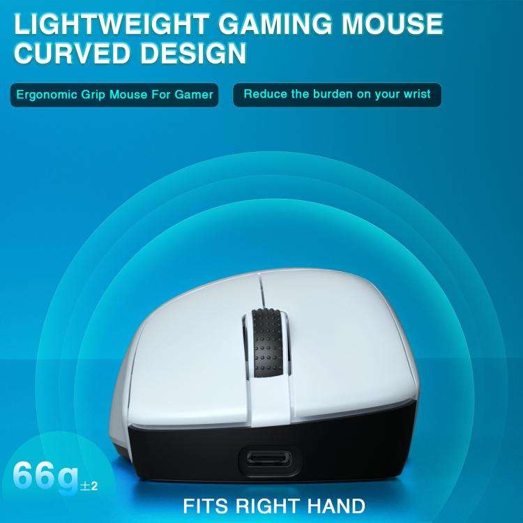 SOLAKAKA SM805 24000DPI 2.4GHz + BT + Wired Tri-mode Wireless Mouse(White)