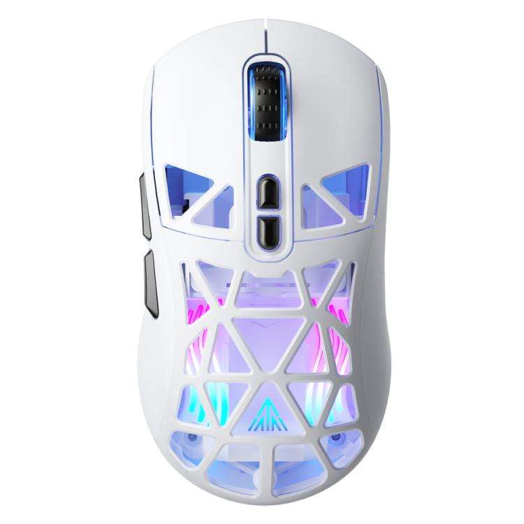 SOLAKAKA SM802 Ultra-light 2.4GHz + BT + Wired Tri-mode Wireless Mouse(White)