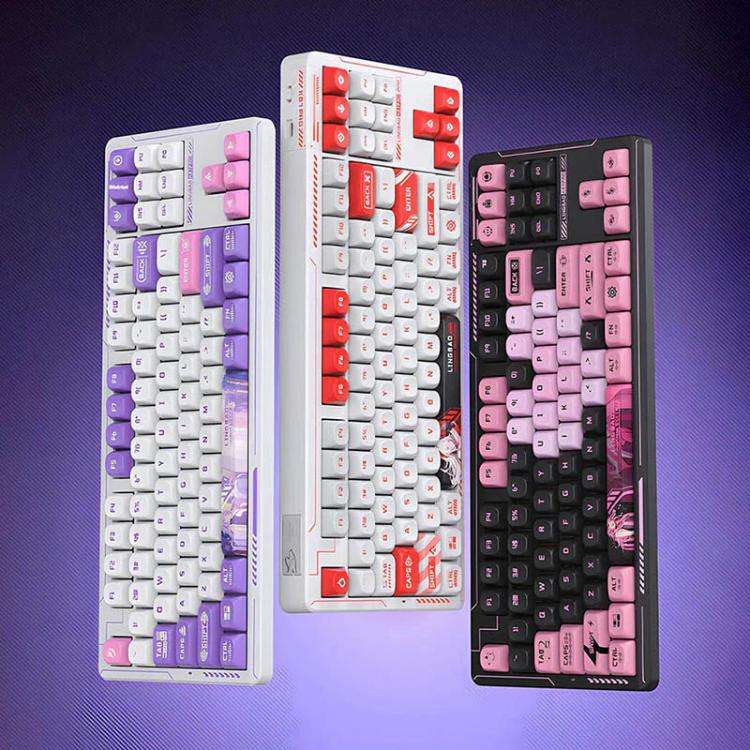 LINGBAO K87 Pro Tri-Mode Hot Swap Game Mechanical Keyboard, Type:Lucinel-Hanada Axis
