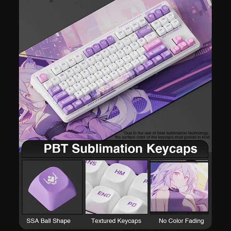 LINGBAO K87 Pro Tri-Mode Hot Swap Game Mechanical Keyboard, Type:Lucinel-Hanada Axis