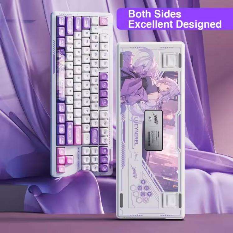 LINGBAO K87 Pro Tri-Mode Hot Swap Game Mechanical Keyboard, Type:Lucinel-Hanada Axis