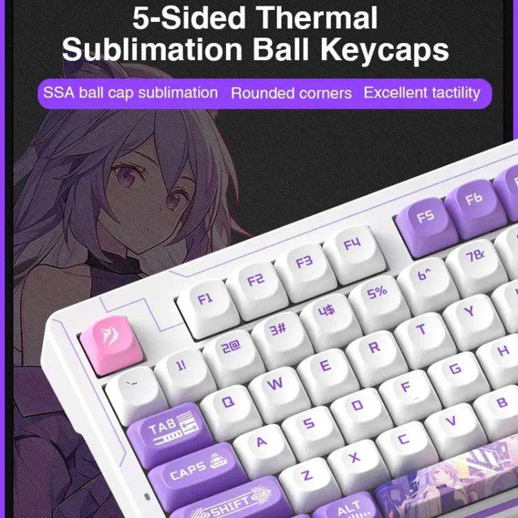 LINGBAO K87 Pro Tri-Mode Hot Swap Game Mechanical Keyboard, Type:Lucinel-Hanada Axis