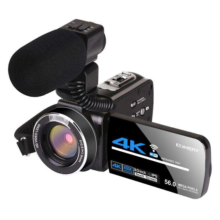 5600PX Zoomable 4K Digital Video Camera With Microphone(Black)