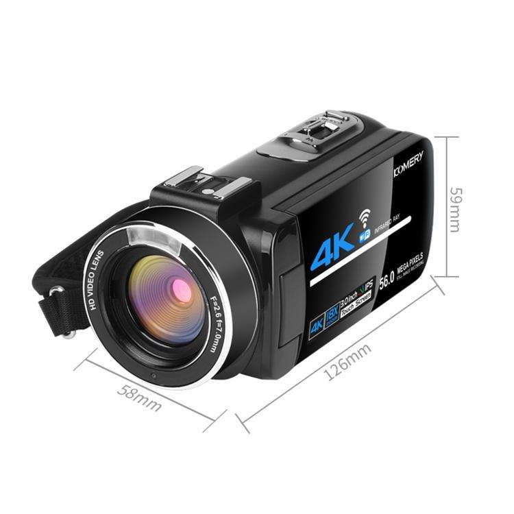 5600PX Zoomable 4K Digital Video Camera With Microphone(Black)