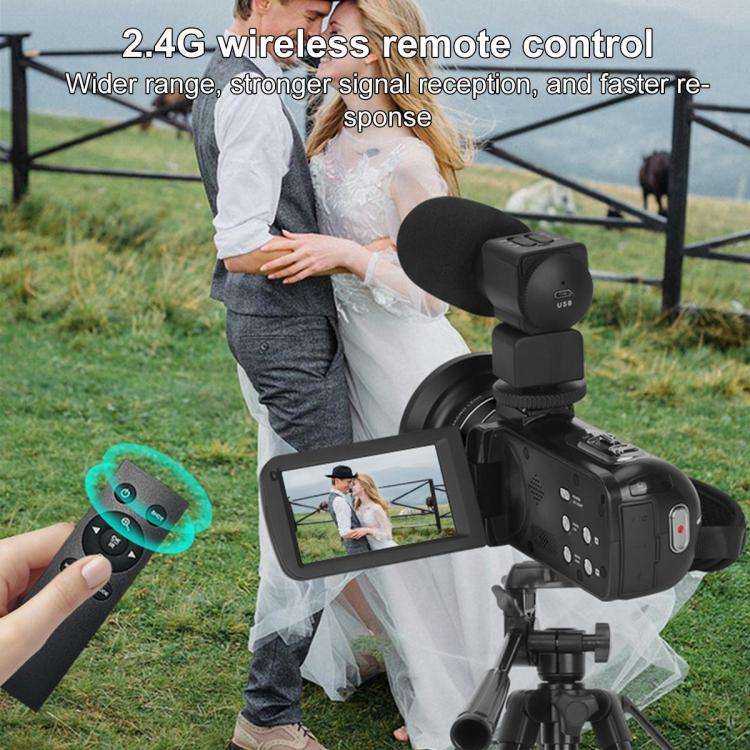 5600PX Zoomable 4K Digital Video Camera With Microphone(Black)