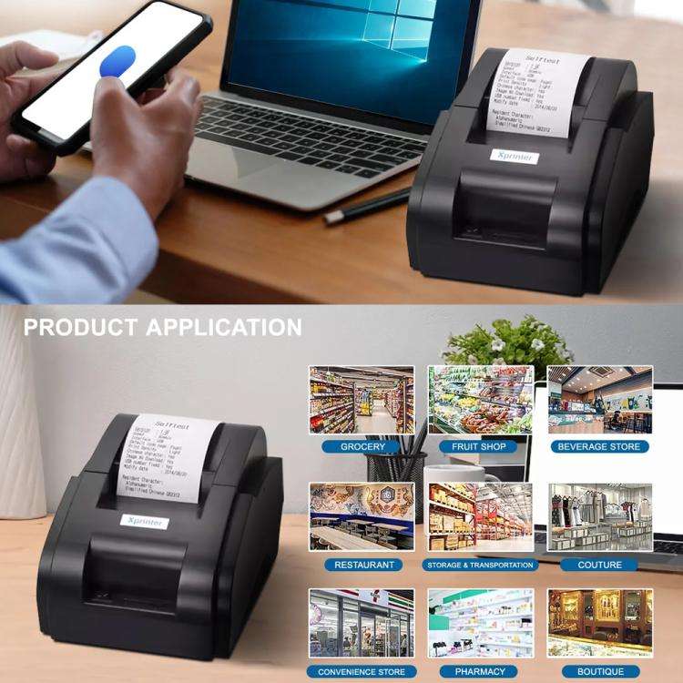 Xprinter XP58IIH 58mm Thermal Receipt Printer, Interface:USB(AU Plug)