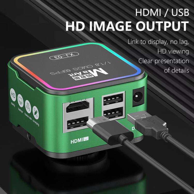 MaAnt XJ-03 Colorful HDMI / USB Output 60FPS HD Microscope Camera(Grey)