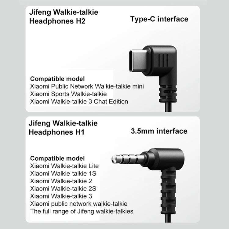 Xiaomi Youpin H1 Walkie Talkie Dedicated 3.5mm Jack Earpiece(Black)