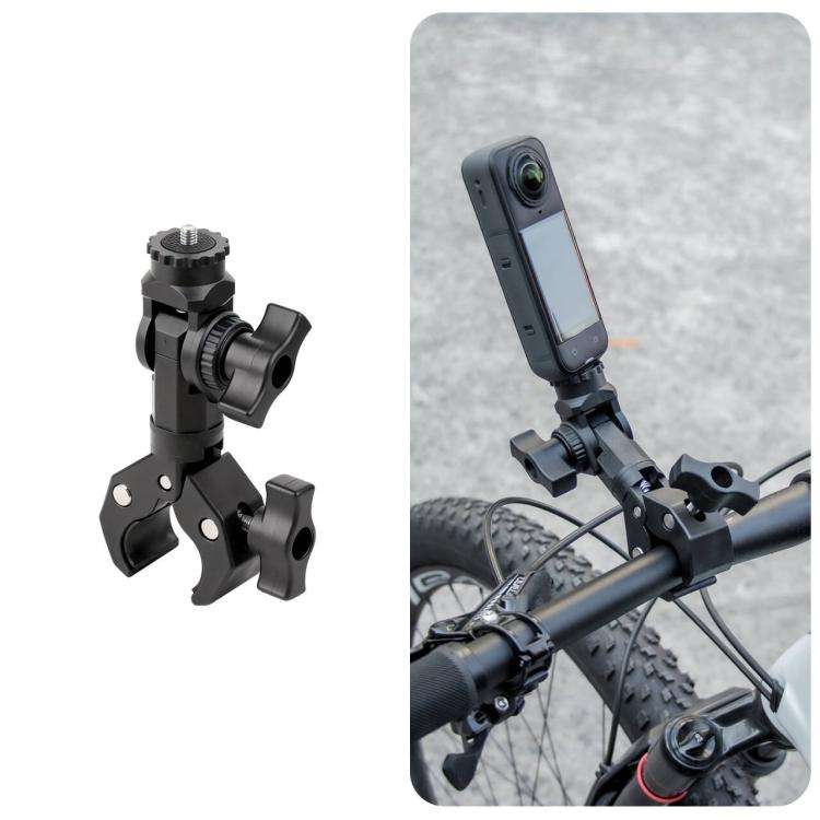 Universal Action Camera Bicycle Handlebar Single-Crab Clamp Single Clamp(Black)