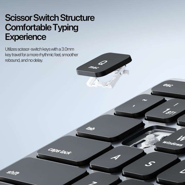 DUX DUCIS LK Pro Series Universal Dual-Mode Aluminum Alloy Wireless Keyboard With Touch Digital P...