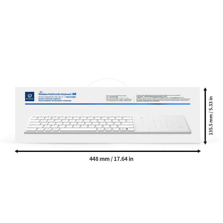 DUX DUCIS LK Pro Series Universal Dual-Mode Aluminum Alloy Wireless Keyboard With Touch Digital P...