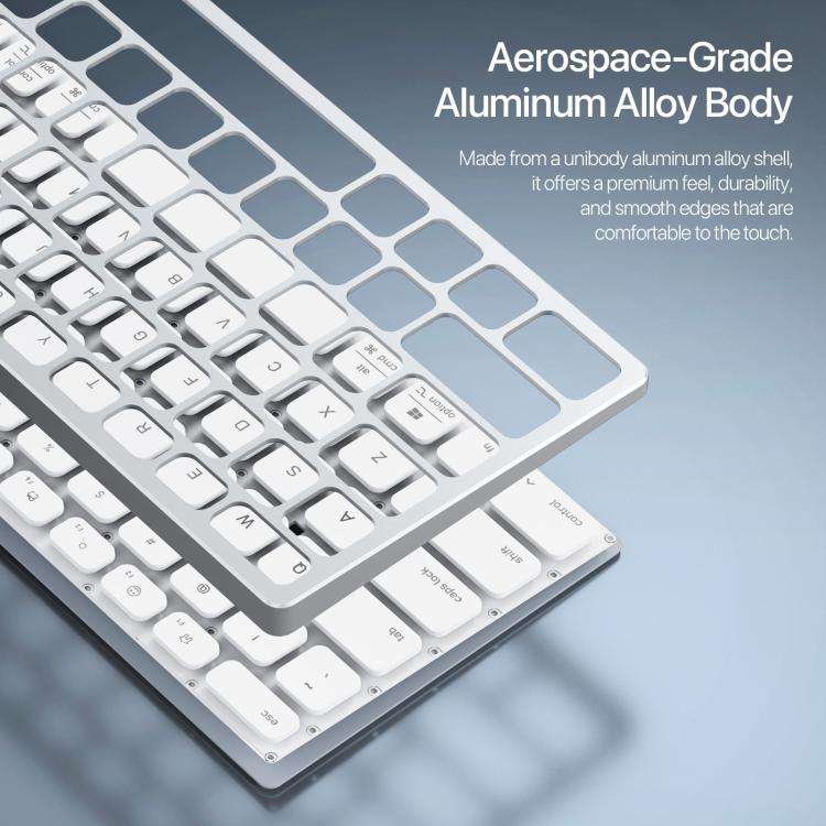 DUX DUCIS LK Pro Series Universal Dual-Mode Aluminum Alloy Wireless Keyboard With Touch Digital P...