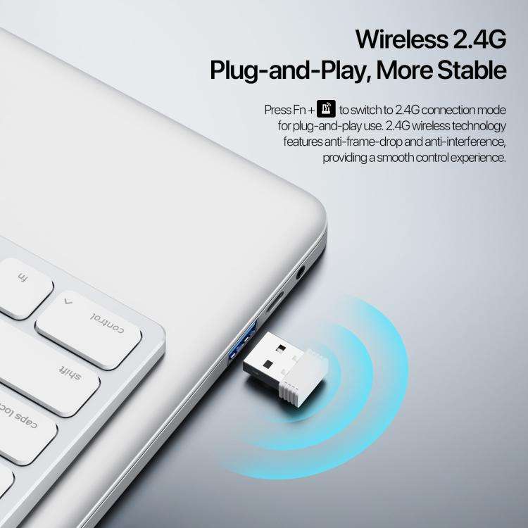 DUX DUCIS LK Pro Series Universal Dual-Mode Aluminum Alloy Wireless Keyboard With Touch Digital P...