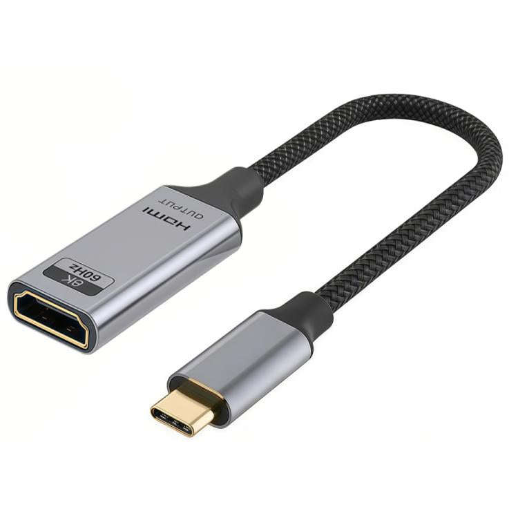 8K 60Hz 48Gbps Active Type-C Male to HDTV2.1 Converter(Short Cable Aluminum Shell)
