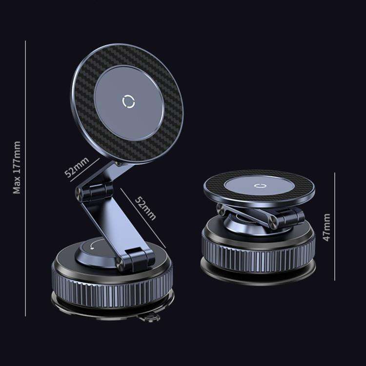 K001B 360 Degree Rotation Suction Cup Car Magnetic Phone Holder(Dark Gray)
