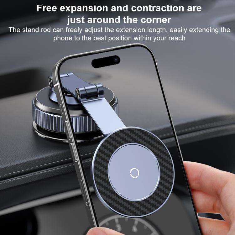 K001B 360 Degree Rotation Suction Cup Car Magnetic Phone Holder(Dark Gray)