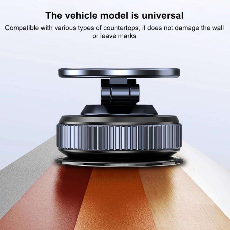 K001B 360 Degree Rotation Suction Cup Car Magnetic Phone Holder(Dark Gray)